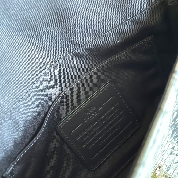 Coach Python-embossed Mini Ruby Crossbody Handbag/Clutch with Gold Chain - Picture 8 of 8